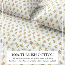 Load image into Gallery viewer, Turkish Cotton Flannel Sheet Set - Winter Floral Collection
