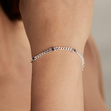 Load image into Gallery viewer, June Birthstone Light Amethyst Curb Chain Bracelet