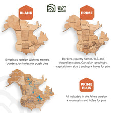 Load image into Gallery viewer, 3D Wooden World Map Gold