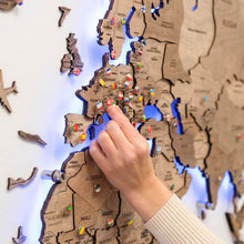 Load image into Gallery viewer, 3D LED Wooden World Map 3.0 Terra