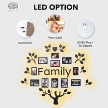 Load image into Gallery viewer, Wooden Led Family Tree - Black Ember