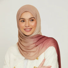Load image into Gallery viewer, Lightweight Breathable Gradient Shawl Hijab (MH194)