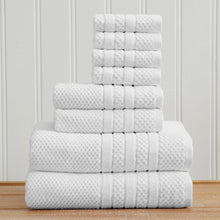 Load image into Gallery viewer, 100% Cotton Checkered Jacquard Bath Towel Set - Giuliana Collection