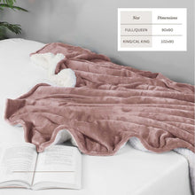 Load image into Gallery viewer, Velvet Plush Sherpa Bed Blanket - Sherpa Fleece Collection