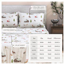Load image into Gallery viewer, Turkish Cotton Christmas Flannel Sheet - Whittaker Collection