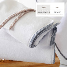 Load image into Gallery viewer, Cotton Border-Stitched 6-Piece Towel Set - Valery Collection