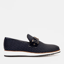 Load image into Gallery viewer, The Legacy Navy Blue Leather Men Casual Loafer Shoe
