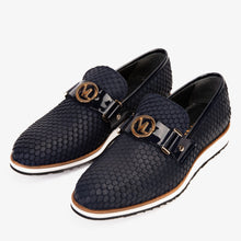 Load image into Gallery viewer, The Legacy Navy Blue Leather Men Casual Loafer Shoe