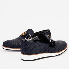 Load image into Gallery viewer, The Legacy Navy Blue Leather Men Casual Loafer Shoe