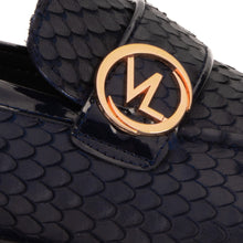 Load image into Gallery viewer, The Monarch Navy Blue Leather Men Dress Shoe