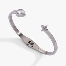 Load image into Gallery viewer, Crystal Teardrop and Star Cuff Bracelet