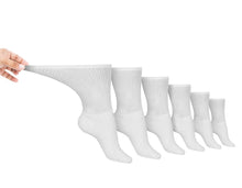 Load image into Gallery viewer, Men's Cotton Diabetic Crew Socks (6 Pair)