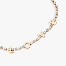Load image into Gallery viewer, “Love” Crystal Tennis Bracelet