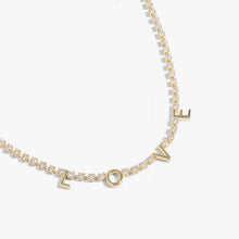 Load image into Gallery viewer, "Love" Crystal Tennis Necklace