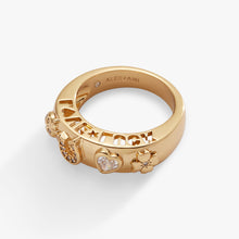Load image into Gallery viewer, Love and Luck Open Domed Ring