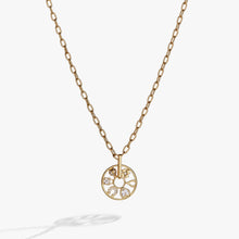 Load image into Gallery viewer, Love and Luck Wheel Charm Necklace