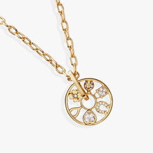 Load image into Gallery viewer, Love and Luck Wheel Charm Necklace