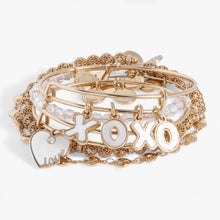 Load image into Gallery viewer, Love XOXO Bangle Set of 5