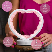 Load image into Gallery viewer, Love Magnet - Rose Quartz Heart Lamp