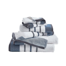 Load image into Gallery viewer, Decorative Cotton Stripe Bath Towel Set - Noelle Collection