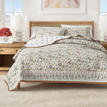 Load image into Gallery viewer, Floral Boho Printed Cotton Quilt Set - Indira Collection