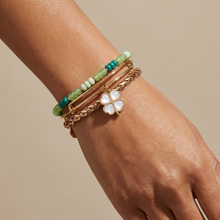Load image into Gallery viewer, Lucky Four-Leaf Clover Set of 3 Bangles
