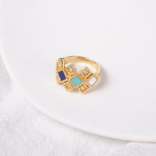 Load image into Gallery viewer, Celeste Geometric Gemstone Jewelry Set | Islamic Blue Stone Jewelry Set (MAC253)
