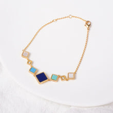 Load image into Gallery viewer, Celeste Geometric Gemstone Jewelry Set | Islamic Blue Stone Jewelry Set (MAC253)