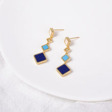 Load image into Gallery viewer, Celeste Geometric Gemstone Jewelry Set | Islamic Blue Stone Jewelry Set (MAC253)