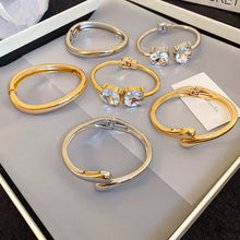 Load image into Gallery viewer, Luxury Minimalist Glossy High-grade Shiny Bracelets -   Simple Temperament Cold-Tone Bangles (MAC242)