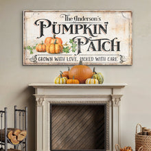 Load image into Gallery viewer, Personalized Pumpkin Patch Sign III