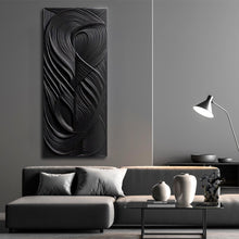 Load image into Gallery viewer, Modern Black Waves Wall Art