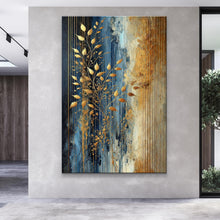Load image into Gallery viewer, Modern Gold Leaves Wall Art