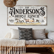 Load image into Gallery viewer, Personalized Horse Ranch Sign II