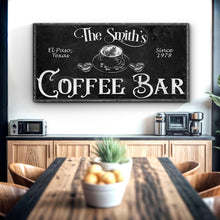 Load image into Gallery viewer, Personalized Coffee Bar Sign VI