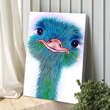 Load image into Gallery viewer, Watercolor Ostrich Canvas Wall Art