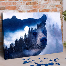 Load image into Gallery viewer, Animals Forest Bear Illustration Canvas Wall Art II