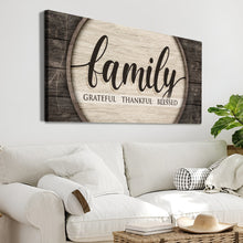 Load image into Gallery viewer, Grateful Thankful Blessed Family Sign