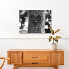 Load image into Gallery viewer, Tree Trunk Family Names Sign