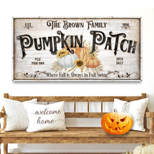 Load image into Gallery viewer, Personalized Pumpkin Patch Sign V