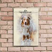 Load image into Gallery viewer, Pet Memorial Watercolor Portrait Sign II