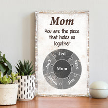 Load image into Gallery viewer, Mom Personalized Puzzle Sign