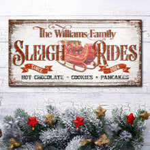 Load image into Gallery viewer, Sleigh Rides Christmas Sign V