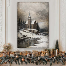 Load image into Gallery viewer, Vintage Church Christmas Wall Art II