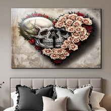Load image into Gallery viewer, Skull and Flowers Wall Art IX