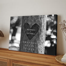 Load image into Gallery viewer, Tree Trunk Family Names Sign