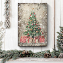 Load image into Gallery viewer, Vintage Christmas Tree With Gifts Wall Art III