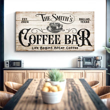 Load image into Gallery viewer, Personalized Coffee Bar Sign IV