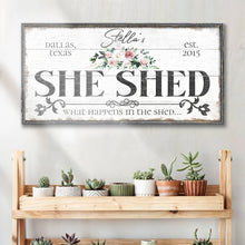 Load image into Gallery viewer, Personalized She Shed Sign VII