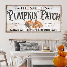 Load image into Gallery viewer, Personalized Pumpkin Patch Sign VII
